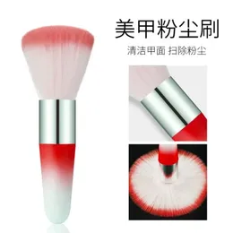 Nail Brush Face Powder Blusher Makeup Tool Long Handle Cleaning Dust Removal Soft