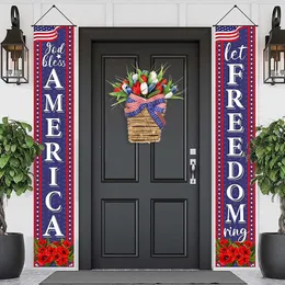 Декоративные цветы американская национальная дверь дневной дверь висят независимость, баскет, стена, освещенные гномами с таймером рождественские украшения для фронта