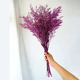 Decorative Flowers Arrivals In 2024 Natural Bouquets 90g/lot Love Grass Dried Flower About 50cm Flore For Bedroom Wedding Office Decoration