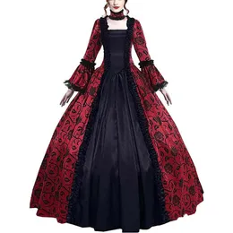 Kobiety retro cosplay z XVIII wieku średniowieczna renesansowa suknia retro WDEC-015