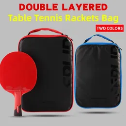 Deeplin Table Tennis Rackets Bag Double Layer Square для обучения профессиональной летучей летучей мышь Ping Pong Case 240528