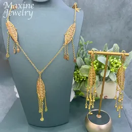 Exquisito set di gioielli placcati in oro italiano Donne uniche Big Style Ultimo design Necklace Set di gioielli 240528
