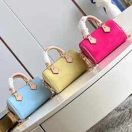 12A całkowicie nowa lustrzana wysokiej jakości designerka torba crossbody luksusowa torba Speedys Top uchwyt worek damski patent skórzane torby wielorarstwowe torebki wytłaczane torba na ramię z paskiem