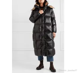 Xlong Down Jackets 2019 Top Fashion Long Product Fashion Women Winding Jacket Winter Dress Tover Slim Толстое толстое капюшон Black9074881