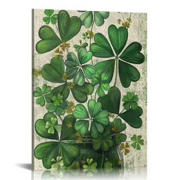 Retro Tin Znak St Patricks Day Green Shamrocks Mason Jar Lucky Welcome Wakacyjna dekoracja Walentynki Day Metal Znaki dekoracje ścienne