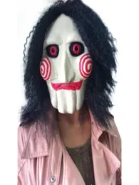 Gorący nowy film Massacre Jigsaw Puppet Maski lateksowe Przerażające Halloween Gift Pełna maska ​​Straszna propozycja Cosplay Party Cosplay 4230178