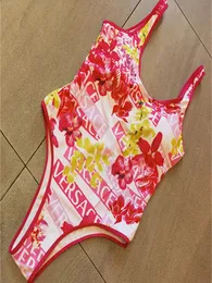 Projektantka mody bikini nowe stroje kąpielowe kobiety bikini wydrukowane jednoczęściowe świąteczne stroje kąpielowe seksowne łańcuch kąpieli kąpielowej jednoczęściowe bikinis