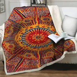 Cobertores de estilo étnico geométrico flanela macia Blanklets para camas de casas sofá decoração de piquenique de piquenique fácil de piquenique