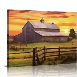Sunset in the Valley Canvas Wall Art Print, Gran Artwork