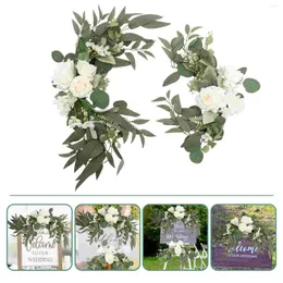 Kwiaty dekoracyjne wita karta Woda kwiat Wedding łuk Piękna ozdoba sztuczna dekorat kwiatowy na drzwi znaków na drzwiach