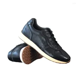 Casual Shoes Sports With Breathable Comfortable Retro Style Horse Leather Washable Fashion High-end Men's Wear
