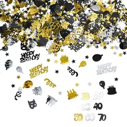 Banery Streamery konfetti przyjęcie urodzinowe konfettis złota stół