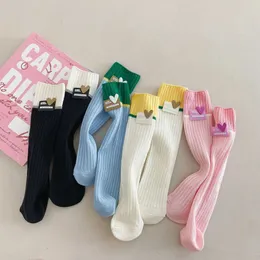 Детские носки для мальчиков носки на 100% хлопковые детские девочки Socks Solid Kids Conting High Sock Plain Plain Style Made Made Newbor
