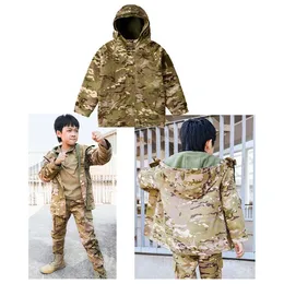 Outdoor Sport Camouflage Kid Child Jacket Airsoft Gear Jungle Hunting Woodland Shootland Shootland Combat Children Kleidung NO05-224A OMKOG