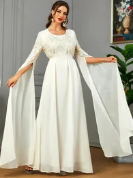 Ubranie etniczne Dubai Abayas Kobiety muzułmański rękaw z Cape Haft haft Maxi Evening Evenkey Kaftan Caftan Marocain Femme Djellaba