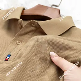 Herren Polos Designer T-Shirt Polos Pony Stickerei Casual Short Polo 100% Baumwolle dicke reine Baumwolle besticktes Hemd für Herren kurzärmeliges Perlen-Revers-Revers-T-Shirt für