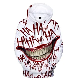 Haha Joker 3D Print Sweatshirt Hoodies Männer und Frauen Hip Hop Lustige Herbst Streetwear Hoodies Sweatshirt für Paare Kleidung SH19075942975