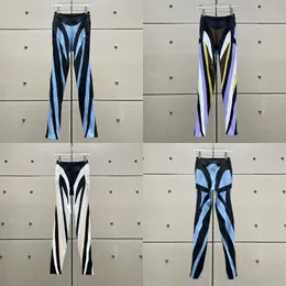 ブランドマルチカラーの女性レギングパンツデザイナーラグジュアリーコントラストカラータイトなズボン魅力的なファッション女性Sレギンス