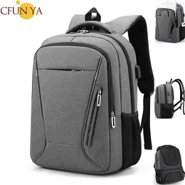 Backpack CFUN YA Nylon Men's Large Capacity 15.6 Computer Back Bag Waterproof Night Reflective Student Bookbag Travel Rucksack