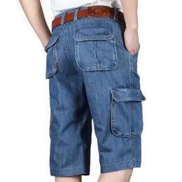 Shorts maschile estate New Mens jeans jeans pantaloncini di cotone pantaloncini grandi tasche sciolte gambe larghe gambe ricamate per la spiaggia di bermuda shorts s2452899