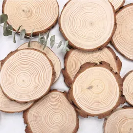 6 ~ 14 cm natürliche Holzscheiben runde Baumringe Kiefernkegel für Fotografiezubehör schießen Studio Photo Requisiten DIY Bastelmalerei