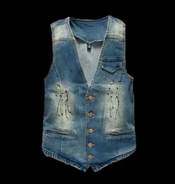 Men039s Vests Vxo Men Denim Vist Vintage Design Male Fashion Jackets Man Jeans Jeans Brand Clothing Closat6400563