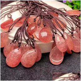 Colares pendentes feitos de cristal original artesanal para o clube de festas feminino jóias com jóias com entrega de corda pingentes de pingentes dhjag