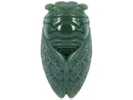 Hetian Jade Qingyu Natural Jade Cicada wisiorek Golden Cicada Pendant Promocja Prezentacja 7450028