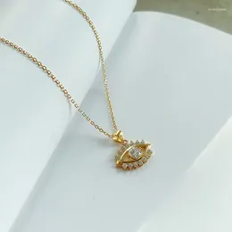 Pendants wtltc fransız 925 sterling şeridi cz göz kolye kolyeler için kadınlar için mini küçük içi boş takılar kolye narin femme takı