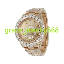 Top Brand Custom Design Luxus ECED Out Diamond Watch Edelstahl VVS Moissanite Diamond Watch für Männer Frau