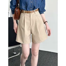 Summer Shorts Designer Shorts For Women 2024 Spring/Summer New Short Casual Pants For Women Korean High Waist Loose Solid Commuter Short 782