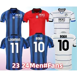 23 24 Atalanta FC Soccer Jerseys Lookman Muriel Ilicic de Rooon Duvan Ata Bc Maglia da Calcio 2023 2024 Футбольные мужчины детские фанаты версии версии рубашки детские майки