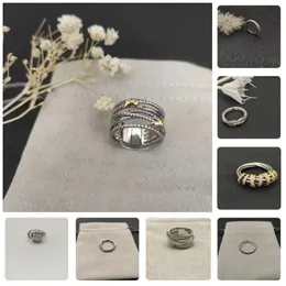 Plattierte goldene Ringdesignerin für Frauenringmann Dy Band Nicht -jurales Kabel Anillos Lady Ring Engagement Strass Schmuck Frauen Kupfer Großhandel Zh147 H4