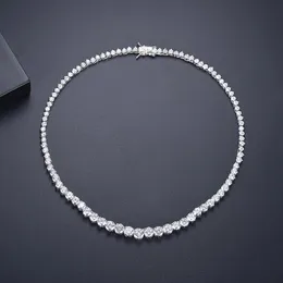 CHOKERS TRENDY AMILI CACCOLA LABATURA DIAMON Diamond CZ Stone Oro bianco Pieno Collane a sospensione per donne per le donne Gioielli da matrimonio per feste da sposa 308W