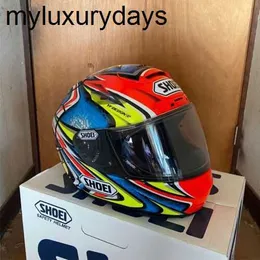 Stylish arai helmets for adults motorcycle SHOEI X-Fourteen DAIJIRO FULLFACE HELMET SIZE M57-58cm TC-1RED/BLUE with brand logo box
