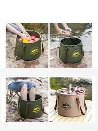 12L Portable Folding Bucket Fishing Outdoor BBQ Travel Foldable Water Bucket Bowl Sink Washing Bag Seal Car Wash Buckets
