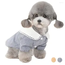 Abbigliamento per cani grattugiata griglia abiti abiti di lusso per cagnolini in tessuto da ragazza cucciolo costume da cucciolo Yorkie bomei orsacchiotto goccia