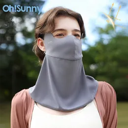OHSUNNY MASK UV Protective Face Cover Canthus Protection Women Sommer Cool Auskleidung UPF2000 für Outdoor Cycling 240528