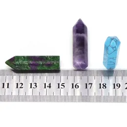 40x10mm Point Tower Wand Natural Stones Amethyst Crystal Polished Reiki Healing Crafts DIY Jewelry Pendants Home Decor Wholesale