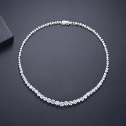 CHOKERS TRENDY AMILI CACCOLA LABABE Diamond CZ Stone Oro bianco Pieno Collane a sospensione per le donne per le feste da sposa gioielli da sposa 291s 291