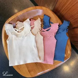 Tank Top Summer Kids Girls Tank Cotton Underwear Color Student Children Underhirt Baby Vest Top Camisole Top For Girls Y240527