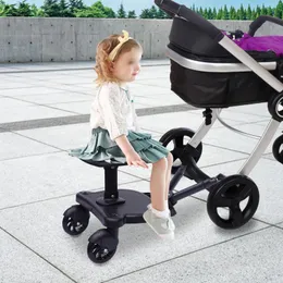 Universal Baby Kinderwagen Ride Board mit abnehmbarem Sitz 2 in 1 Kinderwagen Gleitbrett Reitbrett Sitzpedal 240528