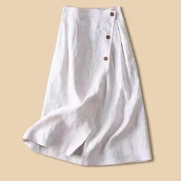 SKIRTS Casual feminino A Line Dress Summer Cotton e plus size saia de velha de velha suspensa feminina xadrez sexy para mulheres