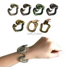 뱅글 시뮬레이션 뱀 팔찌 파이썬 코브라 현실적인 뱀 그림 팔찌 재미있는 장난 선물을위한 h240529