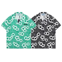Högkvalitativ skjorta Mens Designer Button Beach Multi Vacasion Shirts Print Flower Shirt Casual Outdoor Wear Shirts Män Kort ärm sommar