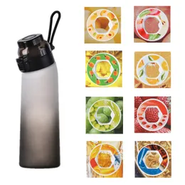 High quality plastic tumblers big capacity 700ml fitness sports cup with straw tritan orange apple fruit flavors frosting air up water bottles popular solid 58sr