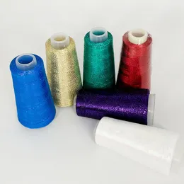 Coomamuu 2000 Metreler Metalik İplik İplik Renk El Örgü Sweaters için Altın İnce Ortak İplik 50g/Rulo
