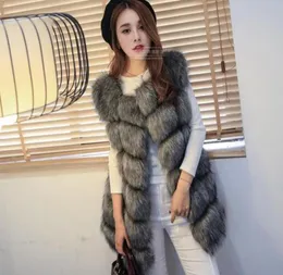 Faux Fur Coat Winter Frauen 2018 Neue Mode lässig warm warm schlank ärmellose Kunstpelzweste Winterjacke Frauen Vest2251821