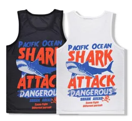 Alisister PS Size 3D Vest Shark Print Män Kvinnor ärmlös tank Top Bodybuilding Manlig fitness underskjortor Summer Beach Tops2619433