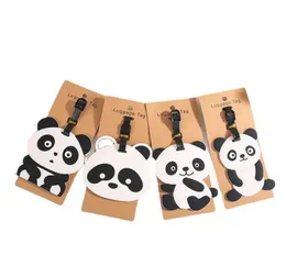 Creative Pvc Panda Luggage Tag Party Party Partble Portable Cartoon Travel Label Keyring7341296